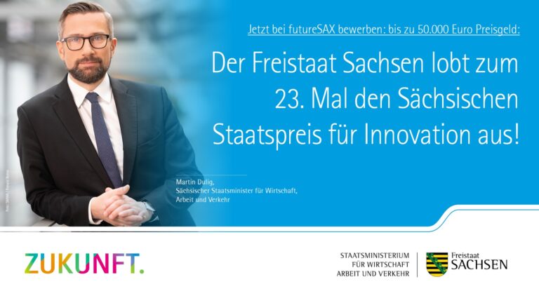 Sächsischer Innovationspreis 2025: Die Bewerbungsphase hat begonnen!